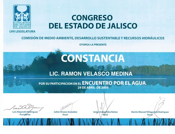 Constancia Ponente Congreso de Jalisco.